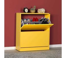 Adore Furniture Skrinka na topánky 84x73 cm žltá
