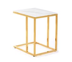 HowHomely Konferenčný stolík LURUS 40x50 cm zlatá