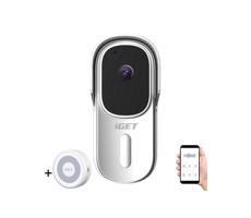 iGET HOME Doorbell DS1 White + Chime CHS1 White