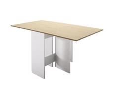 Adore Furniture Skladací jedálenský stôl 75x140 cm hnedá/biela