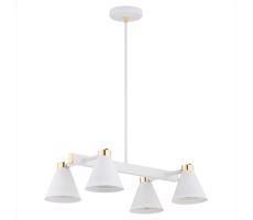 Argon Argon 1773 - Luster na tyči AVALONE 4xE27/15W/230V biela/zlatá