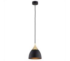 Argon Argon 4905 - Luster na lanku MURANO 1xE27/15W/230V čierna/zlatá