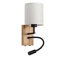Brilagi Brilagi -LED Flexibilná nástenná lampa 1xE27/25W/230V + LED/3W dub/čierna/krémová