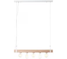 Brilliant Brilliant - Luster na lanku WHITEWOOD 5xE27/30W/230V