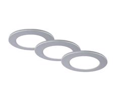 Brilo Brilo - SADA 3x LED Kúpeľňové podhľadové svietidlo LED/4W/230V IP44 strieborná