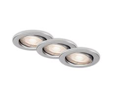 Briloner 7144-039-Sada 3xLED Kúpeľňové podhľadové svietidlo 1xGU10/4W/230V IP23
