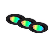 Briloner 7373-035 - SADA 3x LED RGB Stm. podhľadové svietidlo LED/4,9W/230V + DO