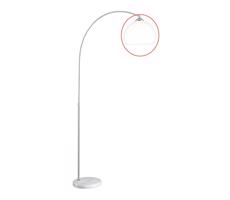Globo Globo 58227G - Náhradné sklo k stojacej lampe NEWCASTLE E27 biela