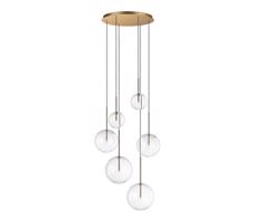 Ideal Lux Ideal Lux - LED Luster na lanku EQUINOXE 6xG4/2W/230V pr. 65 cm mosadz/číra
