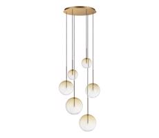 Ideal Lux Ideal Lux - LED Luster na lanku EQUINOXE 6xG4/2W/230V pr. 65 cm mosadz/dymová