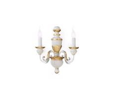 Ideal Lux Ideal Lux - Nástenná lampa FIRENZE 2xE14/40W/230V biela/zlatá