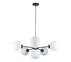 Keter Lighting Luster na lanku KALIOPE 6xE27/60W/230V čierna/biela