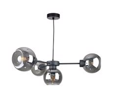 Keter Lighting Luster na lanku KALIOPE 6xE27/60W/230V čierna/dymová čierna