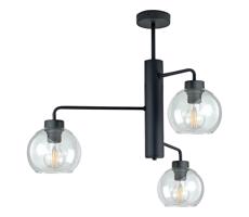 Keter Lighting Luster na tyči FLEX 3xE27/60W/230V čierna/číra