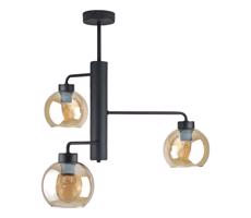 Keter Lighting Luster na tyči FLEX 3xE27/60W/230V čierna/dymová béžová