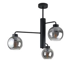 Keter Lighting Luster na tyči FLEX 3xE27/60W/230V čierna/dymová čierna