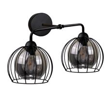 Keter Lighting Nástenné svietidlo SOLO BLACK 2xE27/60W/230V