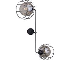 Keter Lighting Nástenné svietidlo SOLO BLACK 2xE27/60W/230V