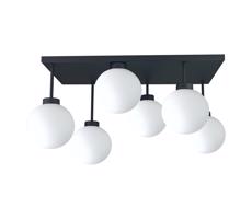 Keter Lighting Prisadený luster DEA 6xE14/60W/230V čierna/biela