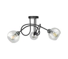 Keter Lighting Prisadený luster EVIE 3xE27/60W/230V čierna/číra