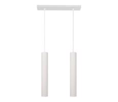 LED Luster na lanku TUBA 2xGU10/4,8W/230V biela