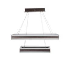 LED Stmievateľný luster na lanku LED/113W/230V 3000K hnedá