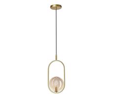 Luster na lanku CORDEL 1xG9/28W/230V mosadz/dymová béžová