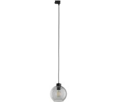 Luster na lanku do 3-fáz. lišto. systému CUBUS 1xE27/15W/230V čierna/dymová čierna