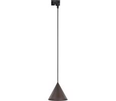 Luster na lanku do lištového systému CONO 1xE27/15W/230V čierna/hnedá