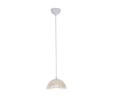 Luster na lanku LISA WHITE 1xE27/60W/230V