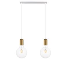Luster na lanku MIROS 2xE27/60W/230V biela/zlatá