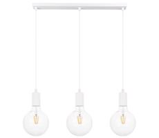 Luster na lanku MIROS 3xE27/60W/230V biela