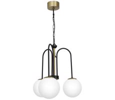 Luster na reťazi CAMBRIDGE 3xE14/60W/230V čierna/mosadz
