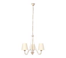 Luster na reťazi MALBO 3xE27/15W/230V béžová