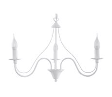 Luster na reťazi MINERWA 3 3xE14/40W/230V biela