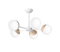 Luster na tyči SFERA WOOD 5xE14/40W/230V biela