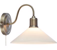 Markslöjd Markslöjd 108865 - Nástenná lampa VELA 1xE27/40W/230V mosadz/biela