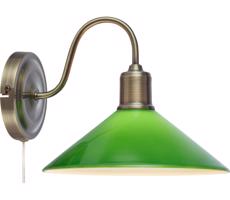 Markslöjd Markslöjd 108866 - Nástenná lampa VELA 1xE27/40W/230V mosadz/zelená