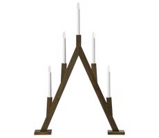 Markslöjd Markslöjd 706163 - Vianočný svietnik BJURFORS 5xE10/3W/230V hnedá