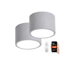 Neo NEO 07143-GR15BD-SADA 2x LED Stropné svietidlo RONDATE 12W/230V Tuya šedá+DO