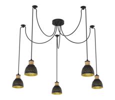 Prezent Prezent  - Luster na lanku MESCALA 5xE14/40W/230V pavúk čierna
