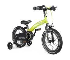 QPlay QPlay - Detský bicykel 14" MINIBY 3v1 zelená