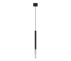 SL.0885 - Luster na lanku MOSAIC 1xG9/12W/230V čierna/chróm