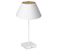 Stolná lampa s USB konektorom 1xE27/60W/230V biela
