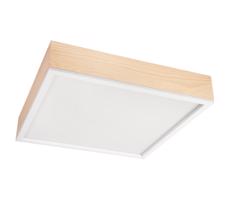 Stropné svietidlo NATURAL SQUARE 4xE27/15W/230V 48x48 cm borovica/biela