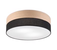 Stropné svietidlo SIRJA WOOD 2xE27/15W/230V pr. 45 cm čierna/dub